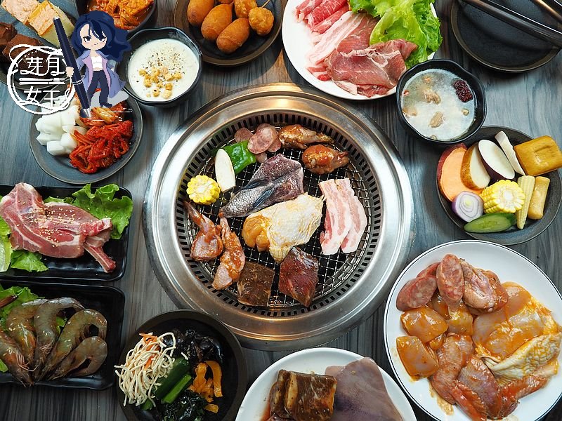 桃園中壢美食-肉鮮生韓式烤肉吃到飽 (中壢店)-近百種食材任你挑，只要369元就有韓式燒烤吃到飽   （邀約） @yass集合啦！