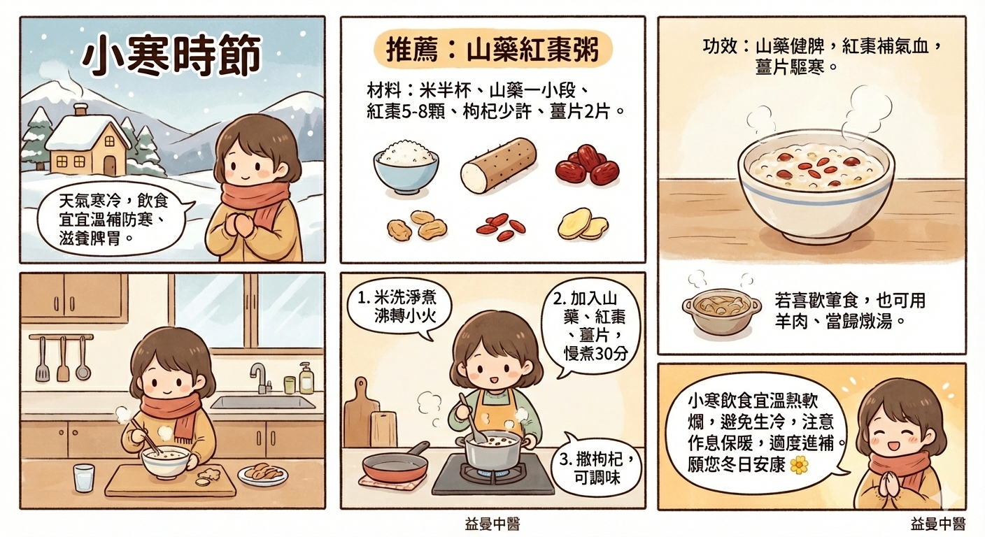 【小寒養生必喝】一碗山藥紅棗粥，健脾暖胃，驅散手腳冰冷