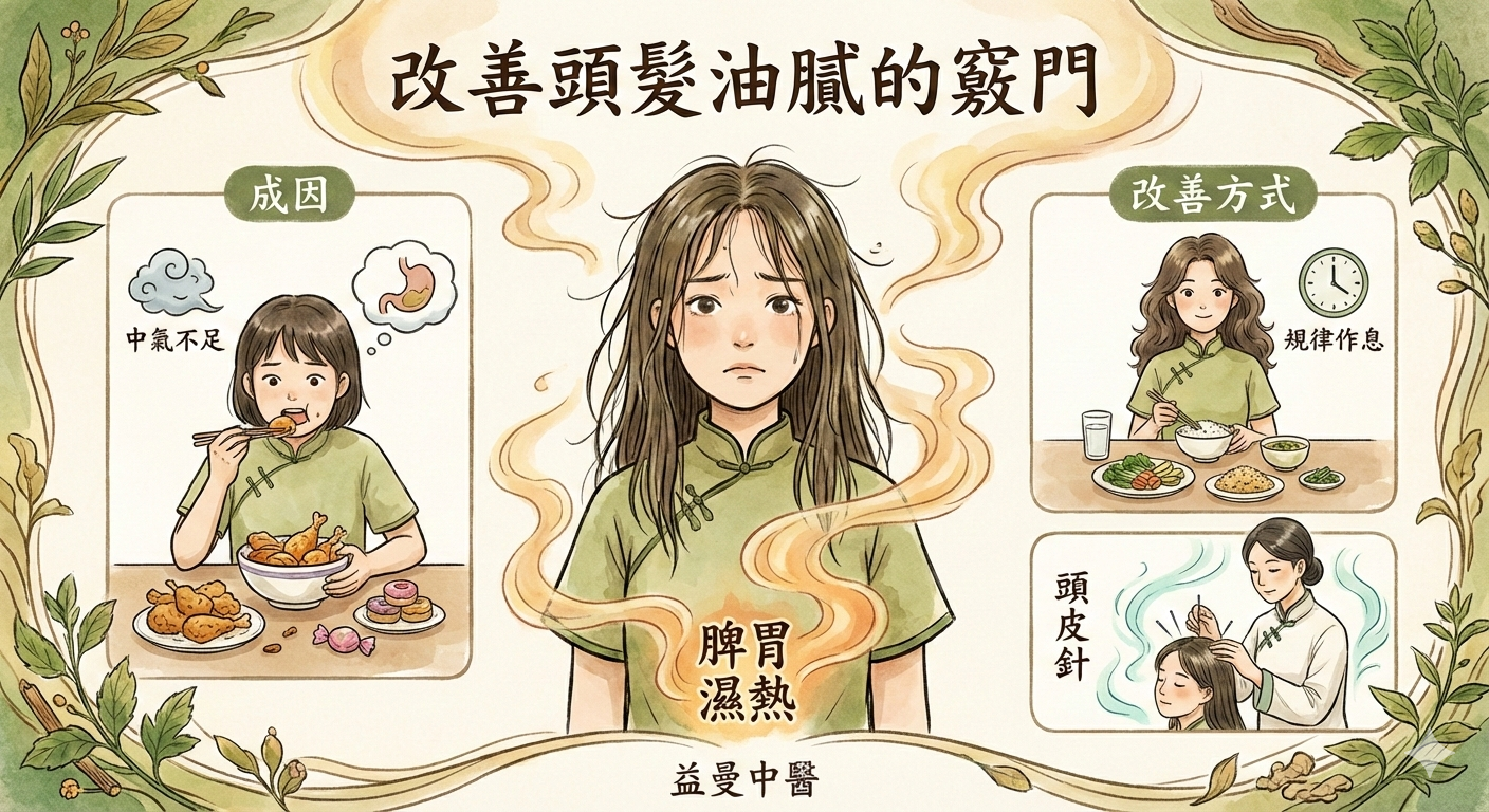 中醫觀點：改善頭髮油膩、頭皮出油的竅門