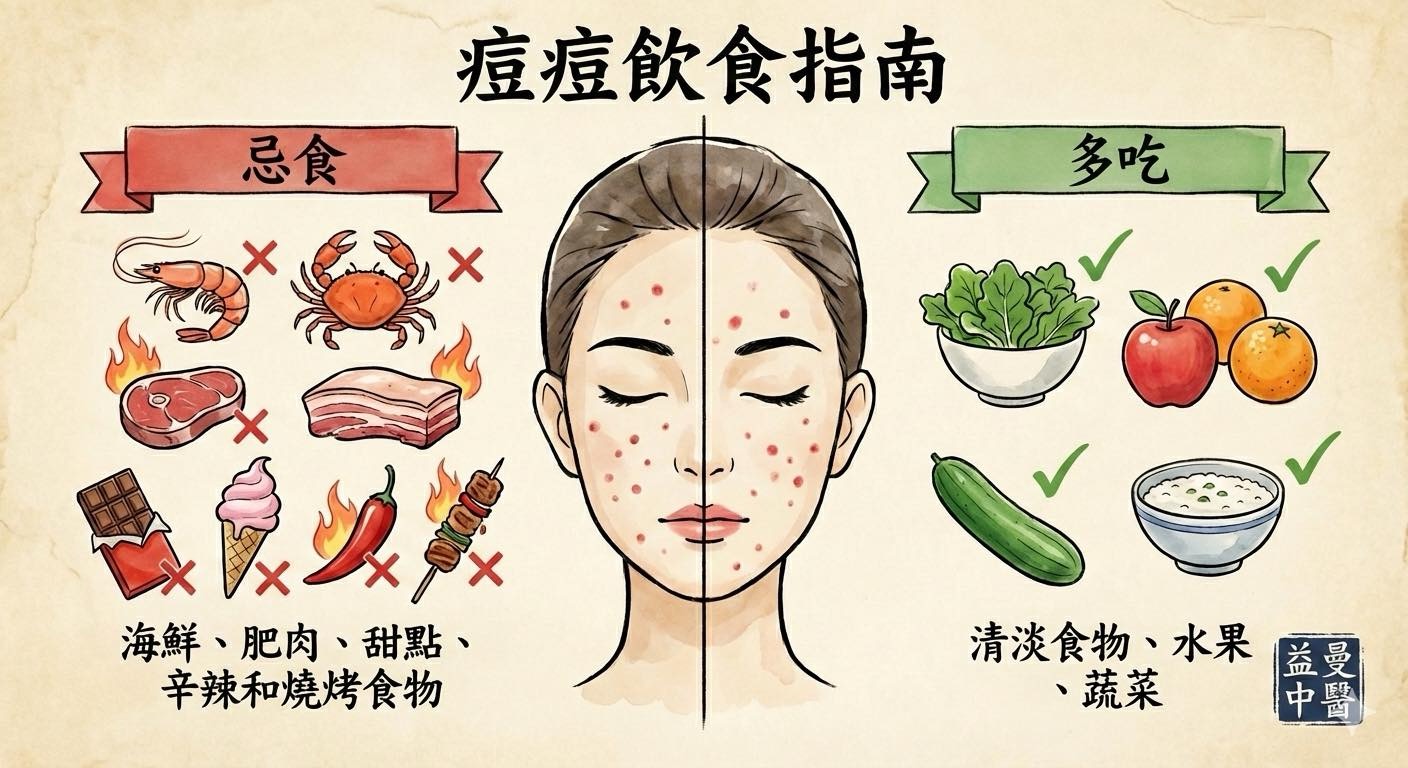 痘痘飲食指南，acne，青春痘，暗瘡，請看這邊